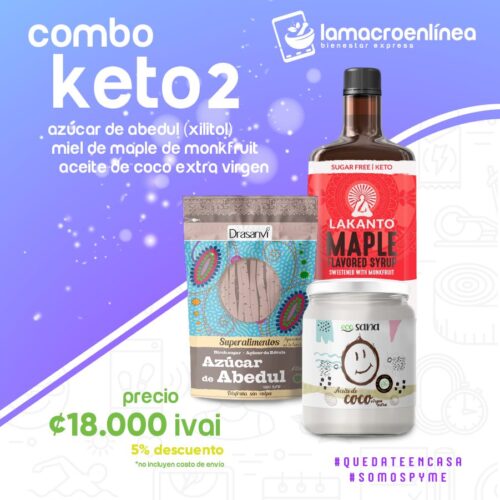Combo Keto #2: Azúcar de Abedul + Miel de Maple + Aceite de Coco